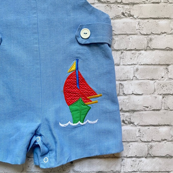 Vintage Samara Sailboat Appliqué Romper - Picture 2 of 9